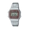 A168WA-5AY Relógio Casio Vintage Digital Prata Unissex