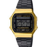 A168WEGB-1B_1 Relógio Casio Vintage Digital Preto Unissex