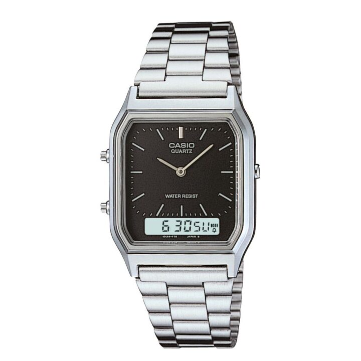 Relógio Casio Vintage Analógico e Digital Prata Unissex