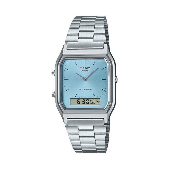 Relógio Casio Vintage Analógico e Digital Prata Unissex