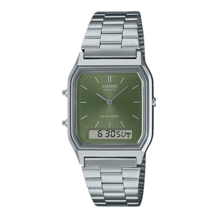 Relógio Casio Vintage Analógico e Digital Prata Unissex