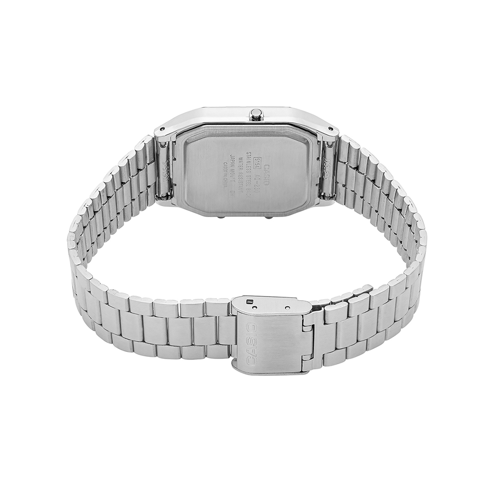 AQ-230A-3AMQY_2 Relógio Casio Vintage Analógico e Digital Prata Unissex
