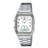AQ-230A-7B Relógio Casio Vintage Analógico e Digital Prata Unissex
