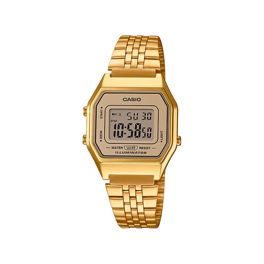LA680WGA-9 Relógio Casio Vintage Digital Dourado Unissex