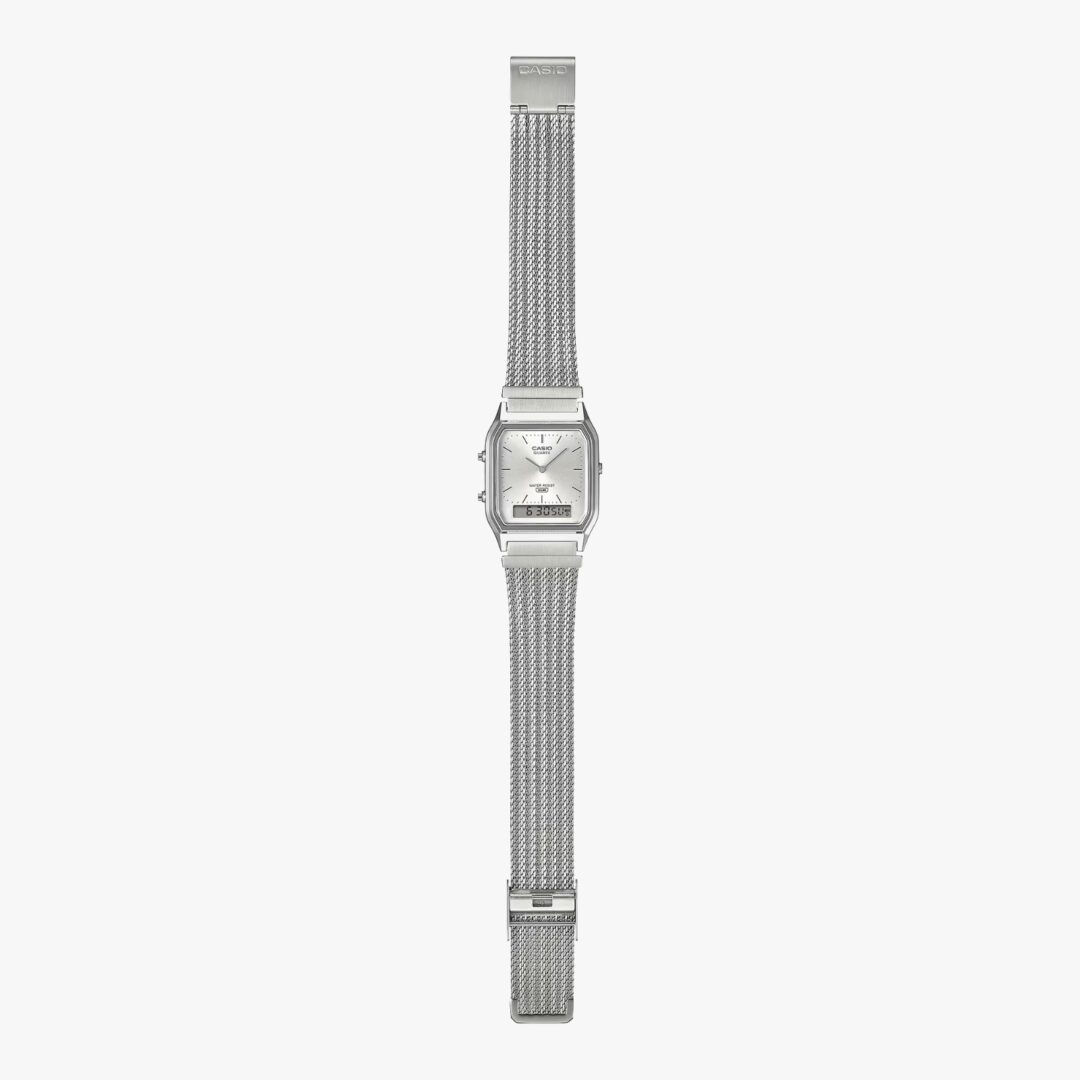 Relógio Casio Vintage Analógico e Digital Prata Unissex
