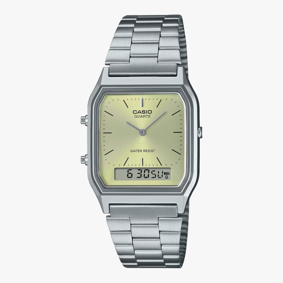 Relógio Casio Vintage Analógico e Digital Prata Unissex