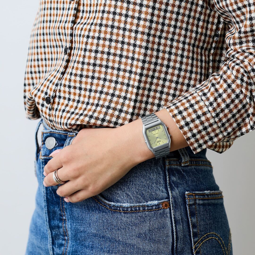 Relógio Casio Vintage Analógico e Digital Prata Unissex