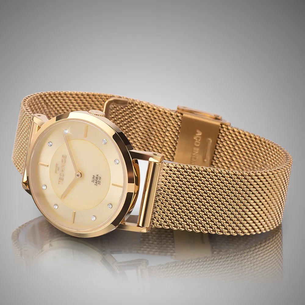 2025LTX/1X Relógio Technos Feminino Slim Dourado