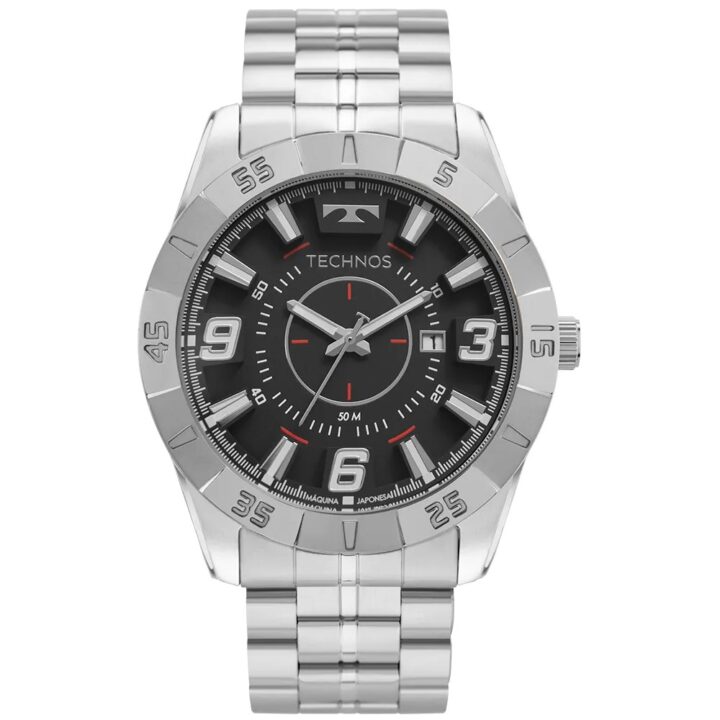 2115KYX/1R Relógio Technos Masculino Racer Prata