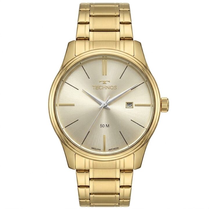 2115MPN/4K Relógio Technos Masculino Steel Dourado