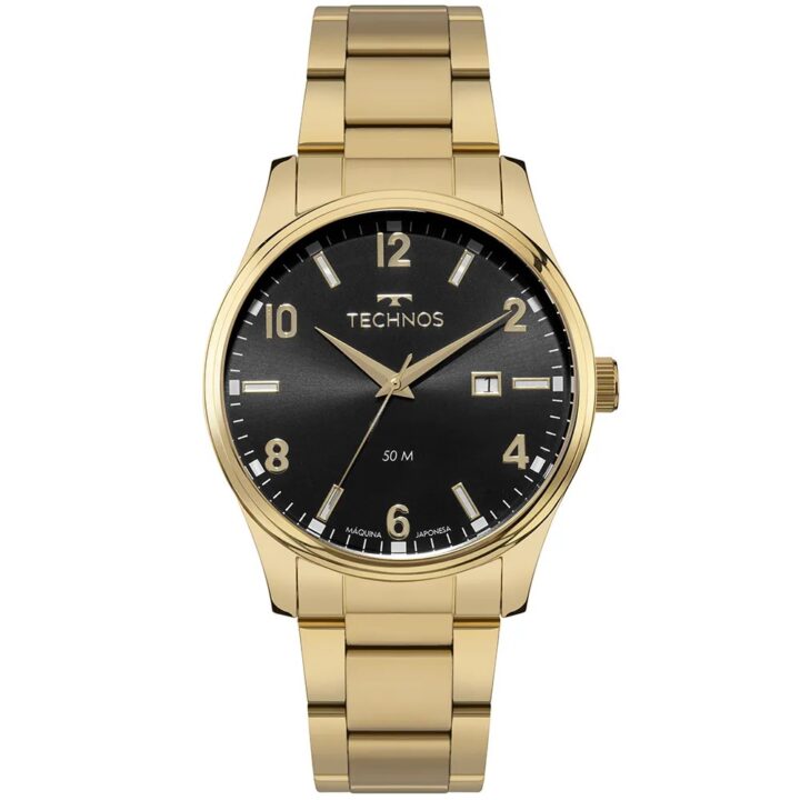2115TZF/1P Relógio Technos Masculino Steel Dourado