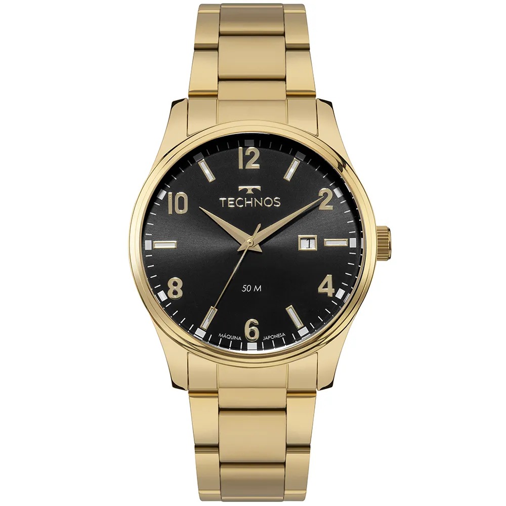 Relógio Technos Masculino Steel Dourado