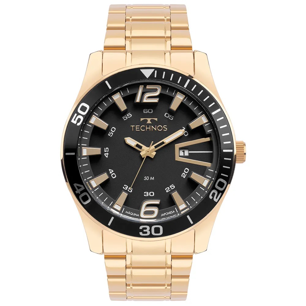 Relógio Technos Masculino Racer Dourado