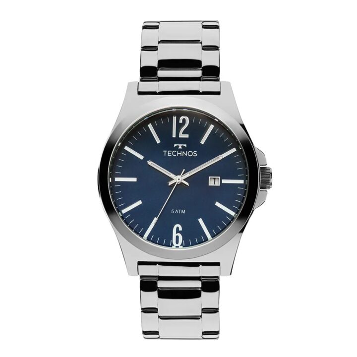 2115LAY/1A Relógio Technos Masculino Steel Prata