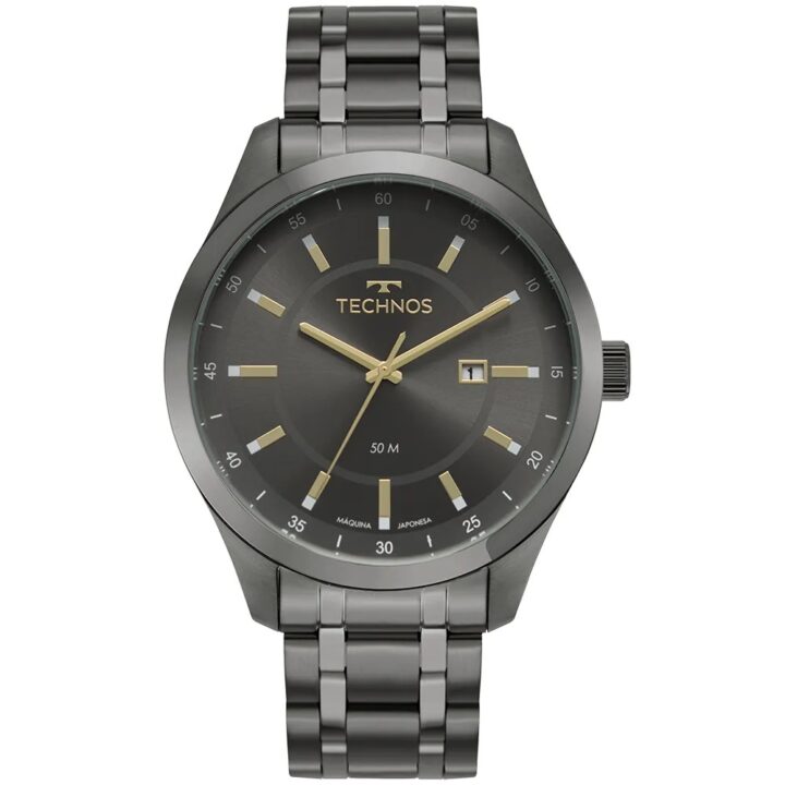 2115TVY/1F Relógio Technos Masculino Steel Grafite