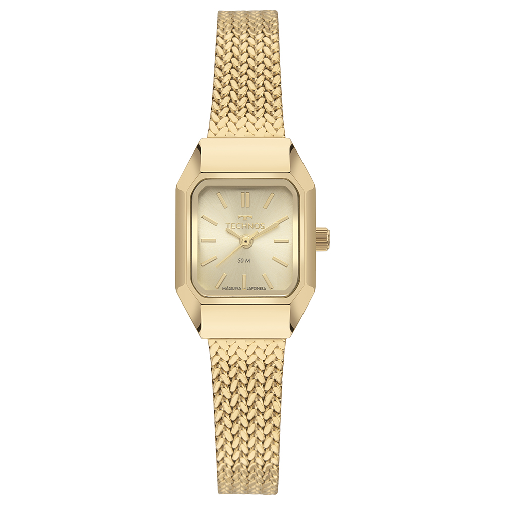 5Y30XV/1X Relógio Technos Feminino Mini Dourado
