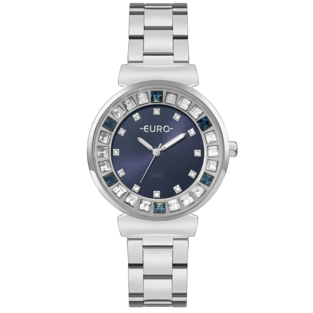 EU2035YXW/4A Relógio Euro Feminino Stones Prateado