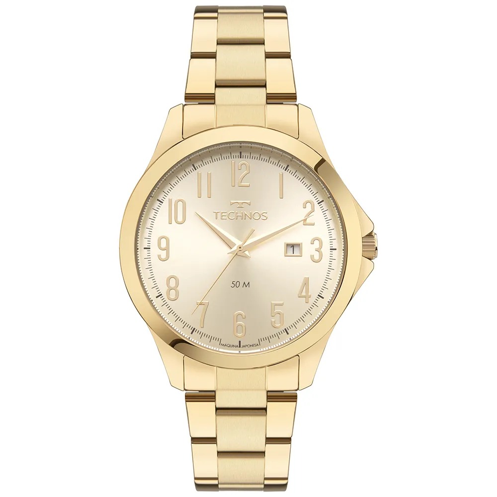 Relógio Technos Masculino Steel Dourado