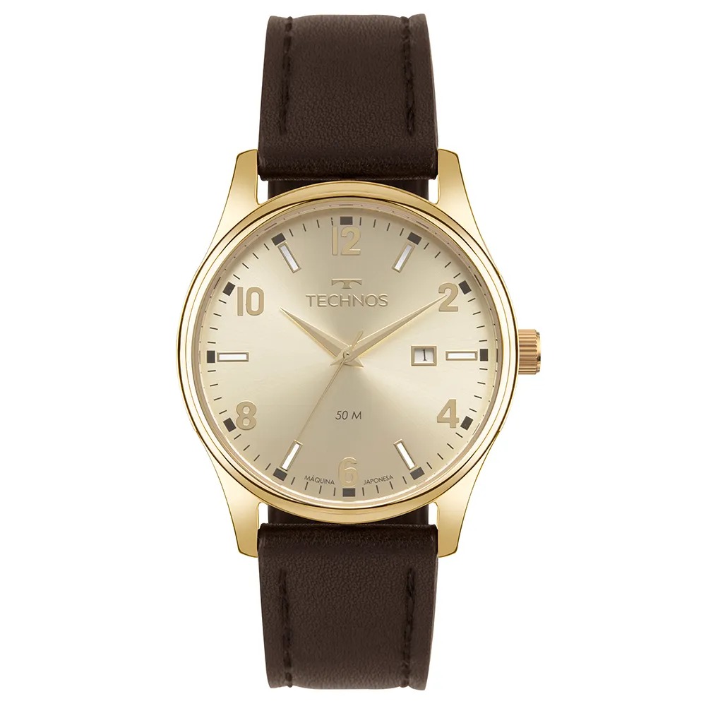 Relógio Technos Masculino Steel Dourado