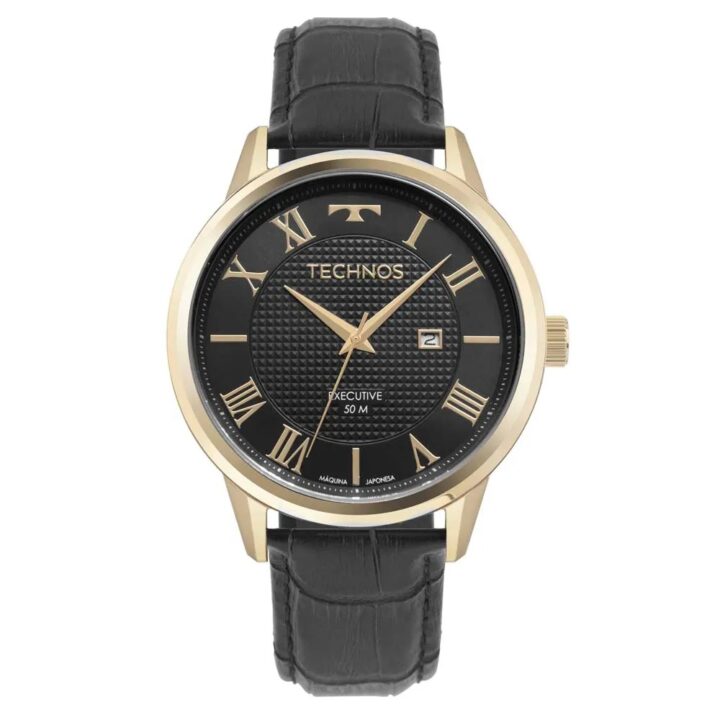 2115NCX/0P Relógio Technos Masculino Executive Dourado