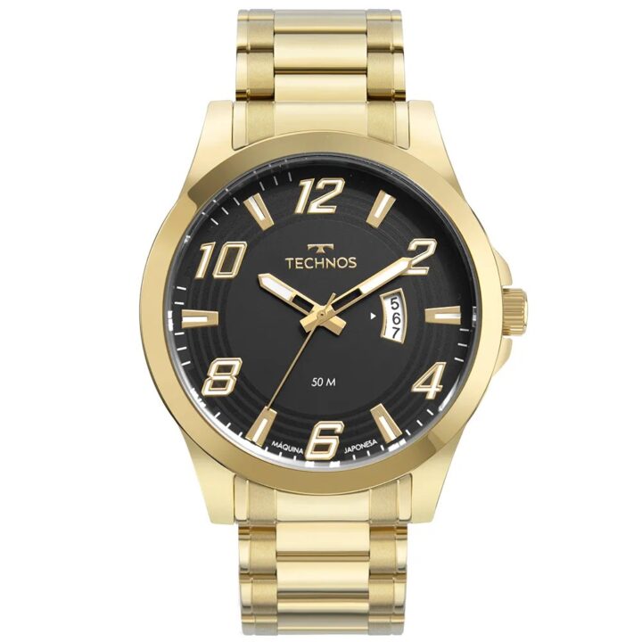 2115MXZ/1P Relógio Technos Masculino Racer Dourado