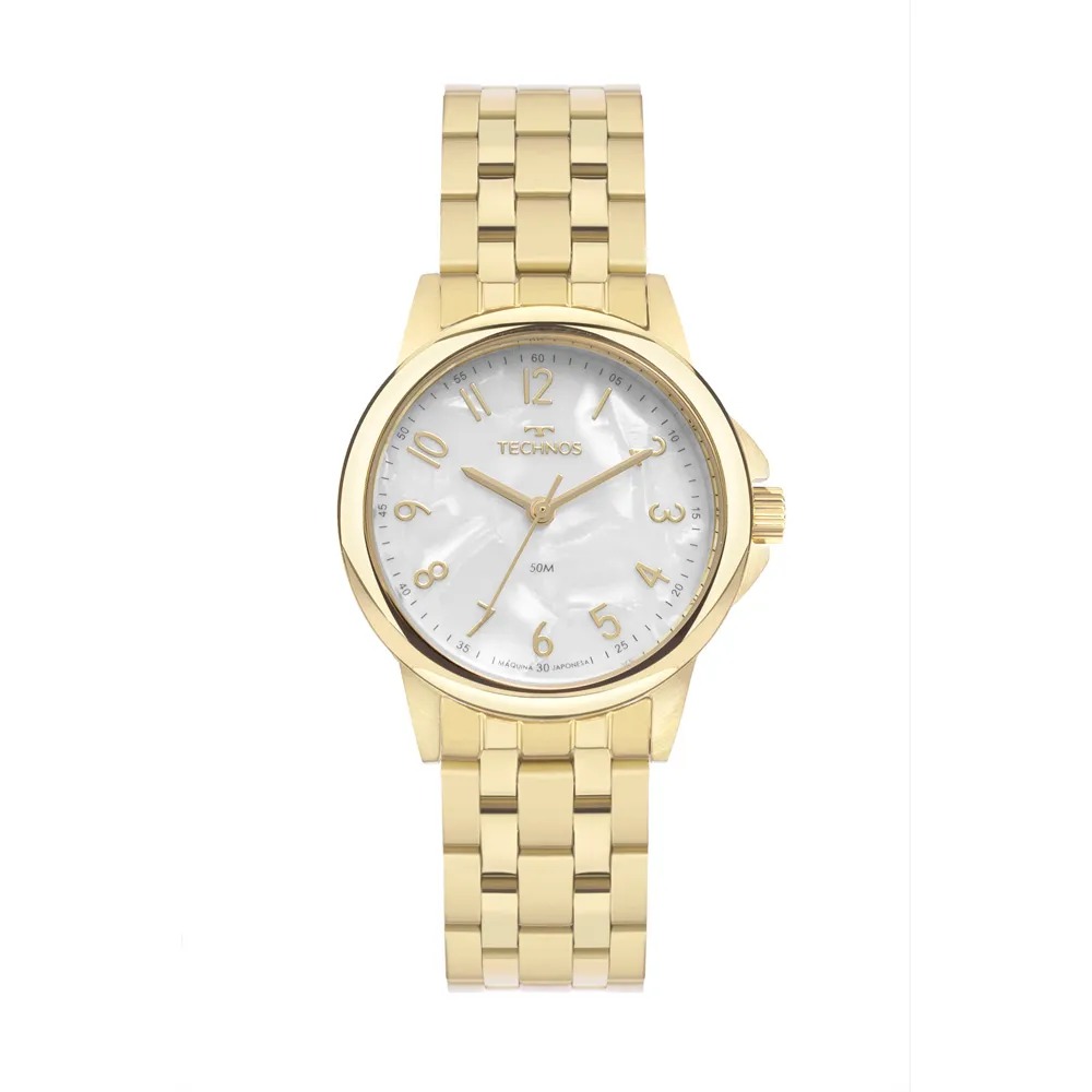 2035MXE/1B Relógio Technos Feminino Boutique Dourado