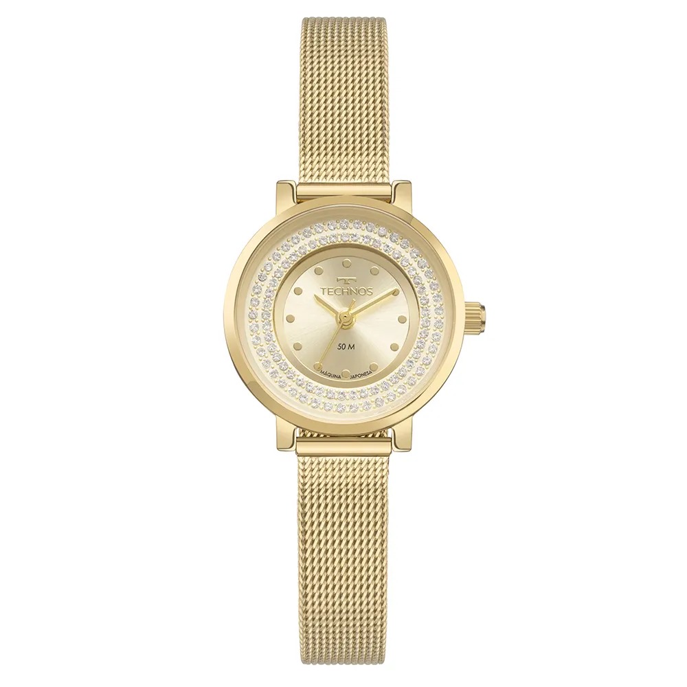 2035NAD/1D Relógio Technos Feminino Mini Dourado