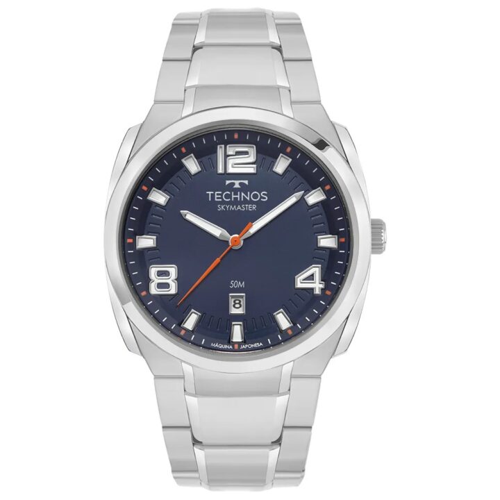 2315LBG/1A Relógio Technos Masculino Skymaster Prata
