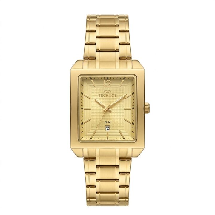 2115KOBS/1D Relógio Technos Masculino Steel Dourado