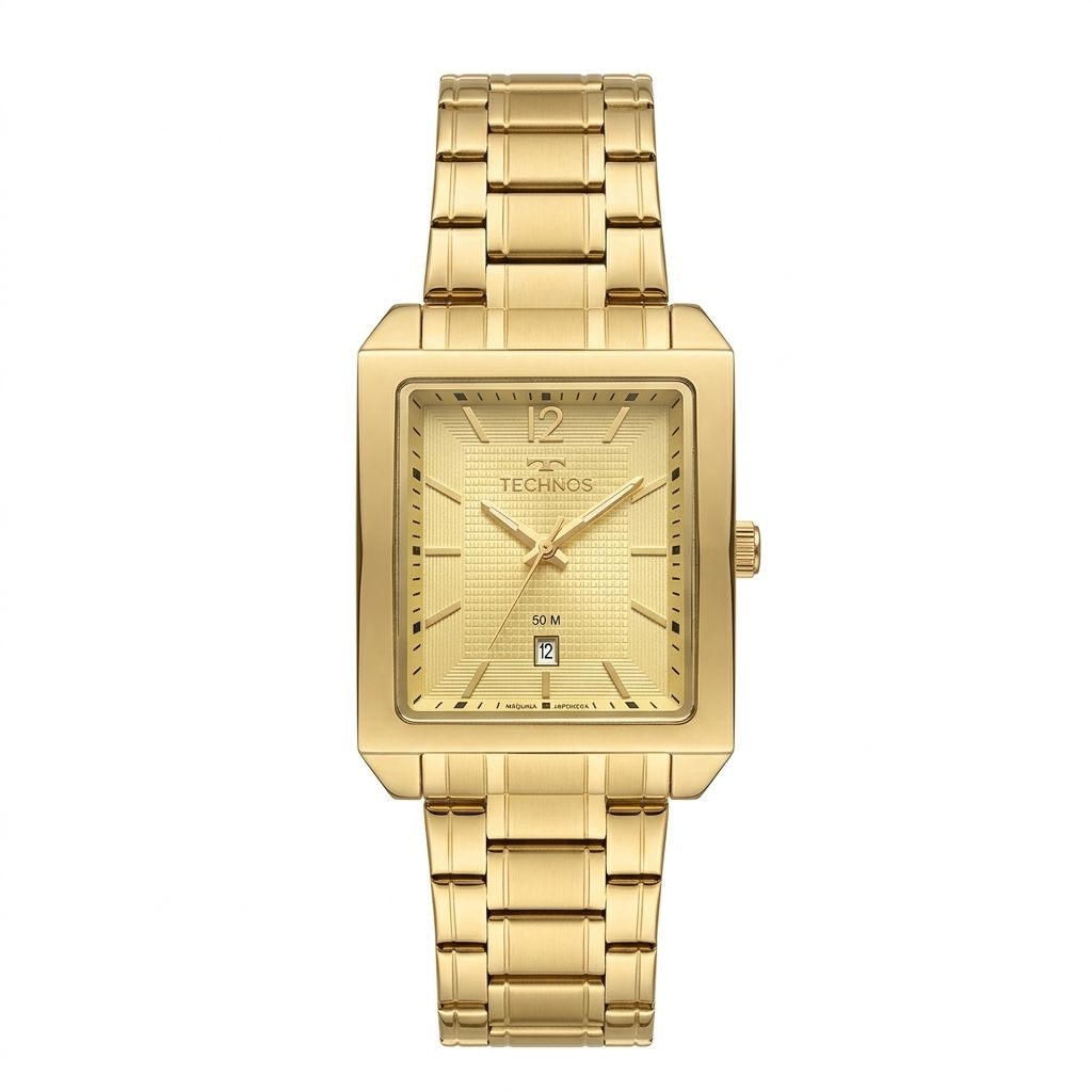 Relógio Technos Masculino Steel Dourado