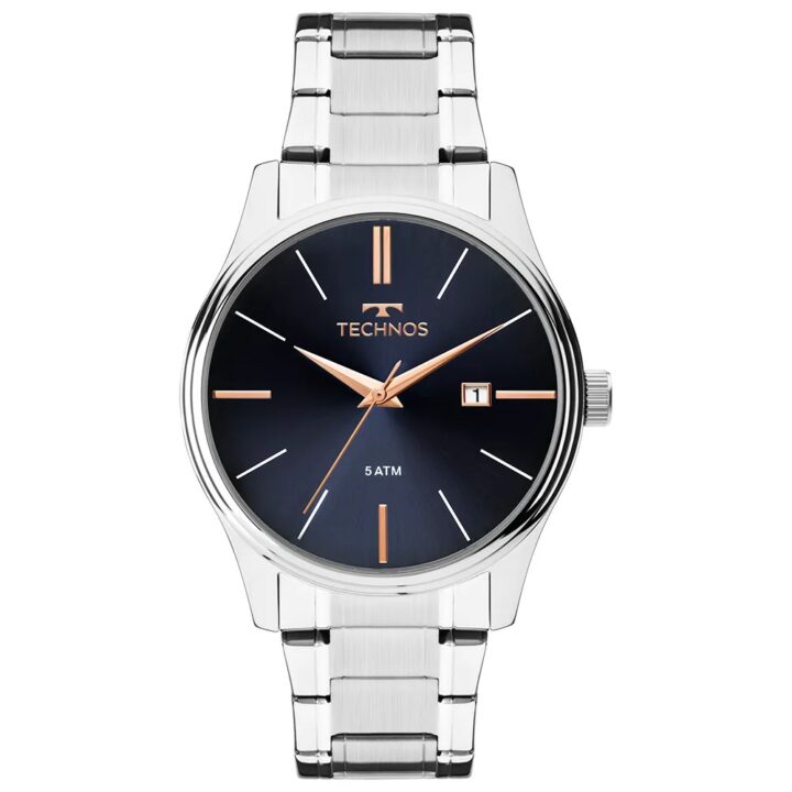 2115MPM/1K Relógio Technos Masculino Steel Prata