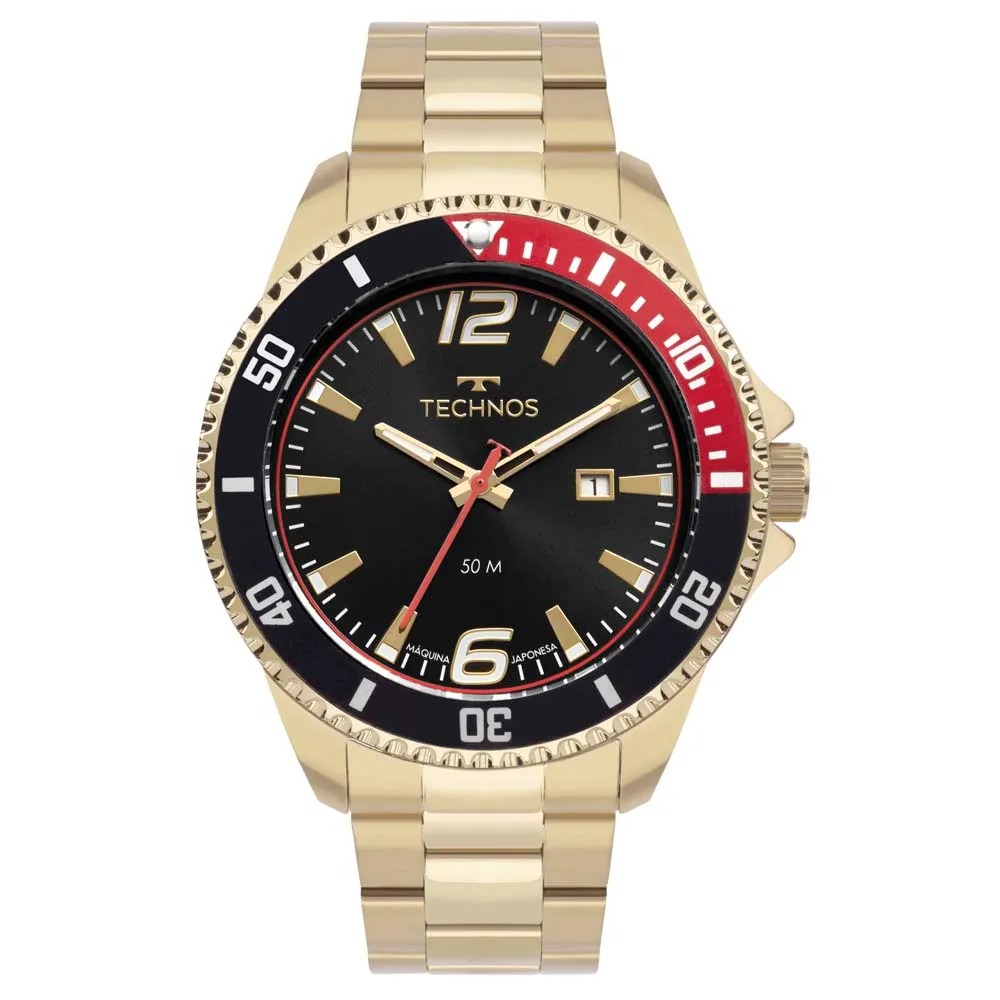 Relógio Technos Masculino Racer Dourado