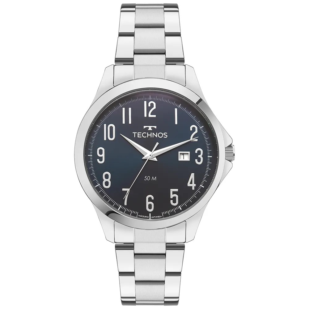 Relógio Technos Masculino Steel Prata
