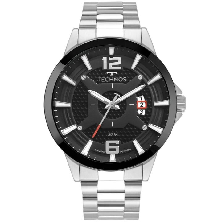 2117LBVS/1P Relógio Technos Masculino Racer Prata