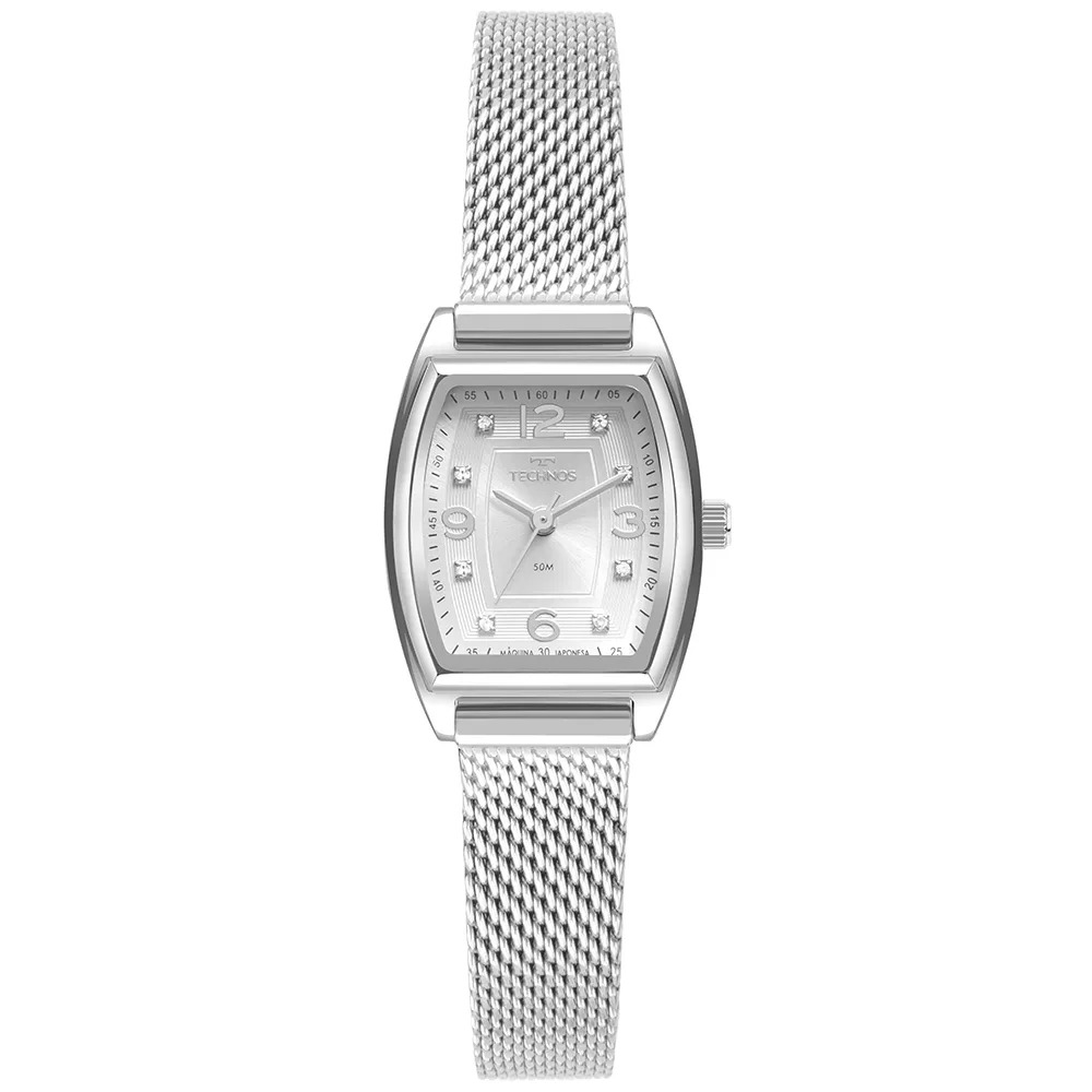 2035NFD/1K Relógio Technos Feminino Mini Prata