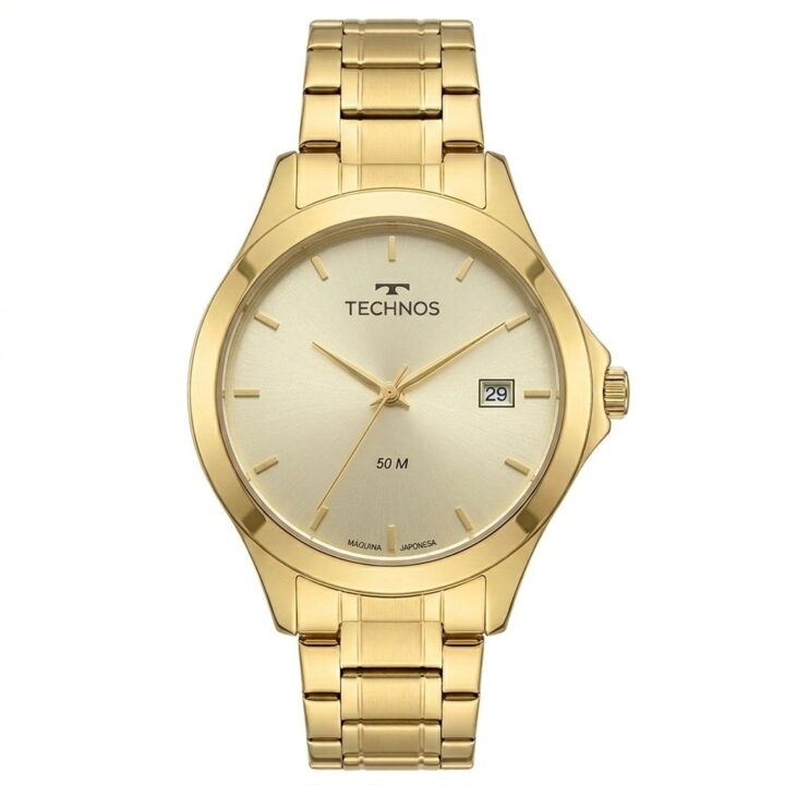 1S13BWTDY/4X Relógio Technos Masculino Steel Dourado