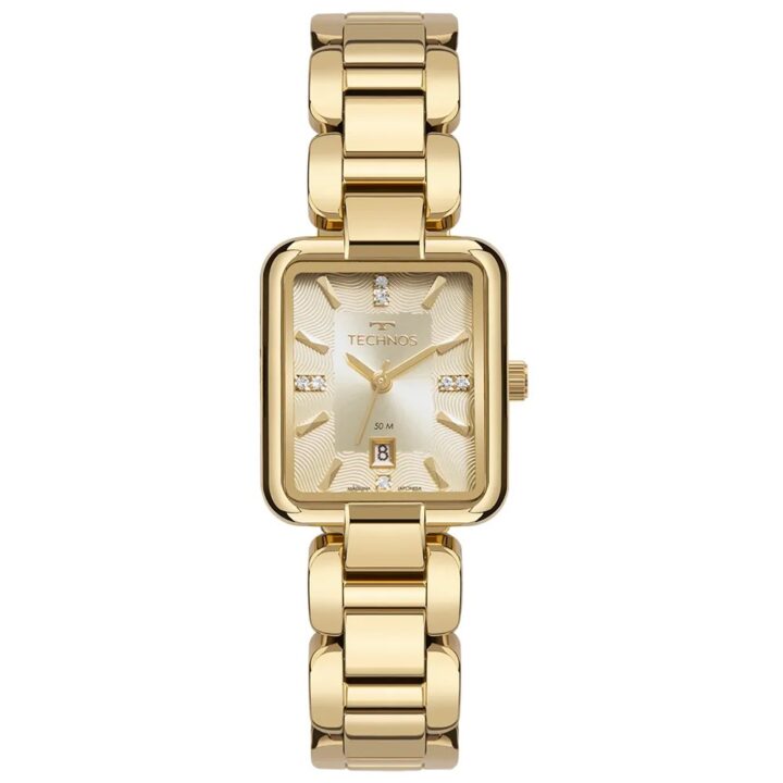2015CET/1X Relógio Technos Feminino Elos Dourado
