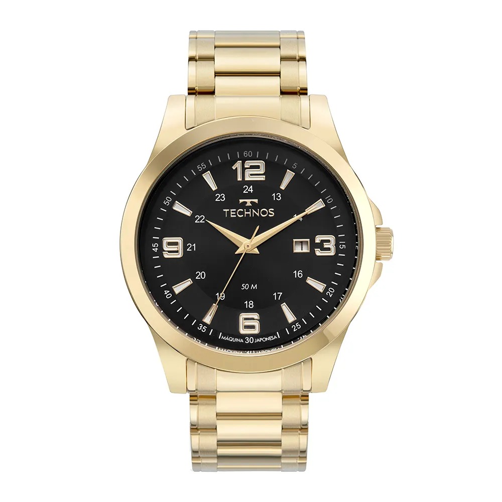 Relógio Technos Masculino Basico Dourado