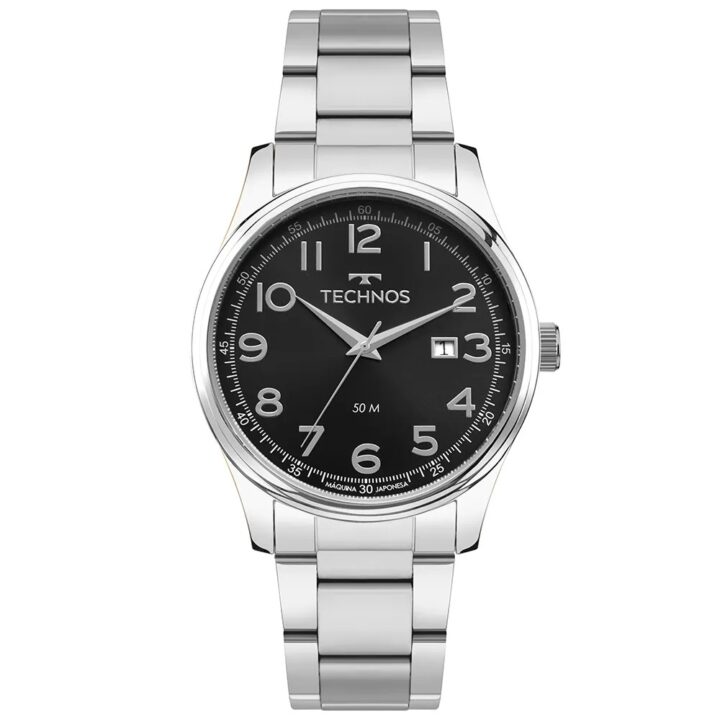 2115UCH/1P Relógio Technos Masculino Steel Prata