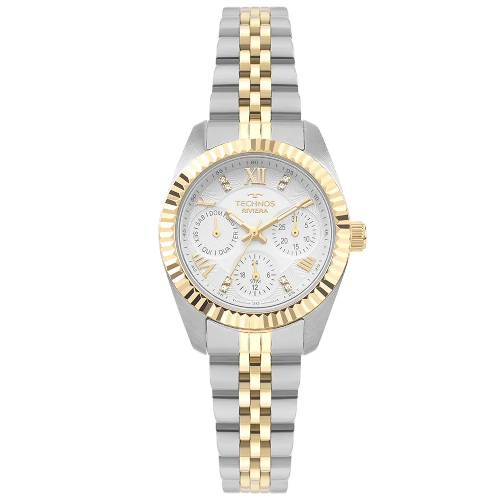 VX3JAG/1K Relógio Technos Feminino Riviera Bicolor