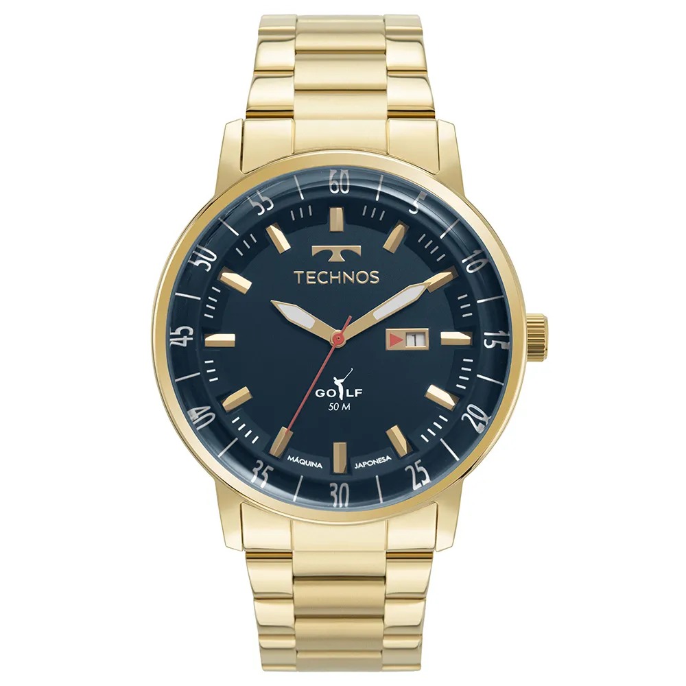 2115LAP/1A Relógio Technos Masculino Golf Dourado