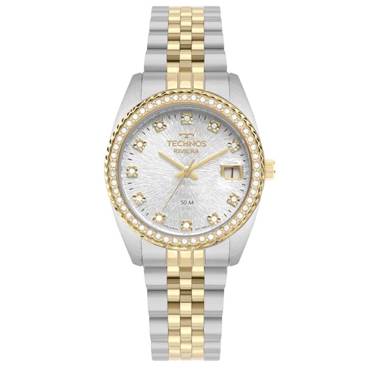 2117LFS/1K Relógio Technos Feminino Riviera Bicolor