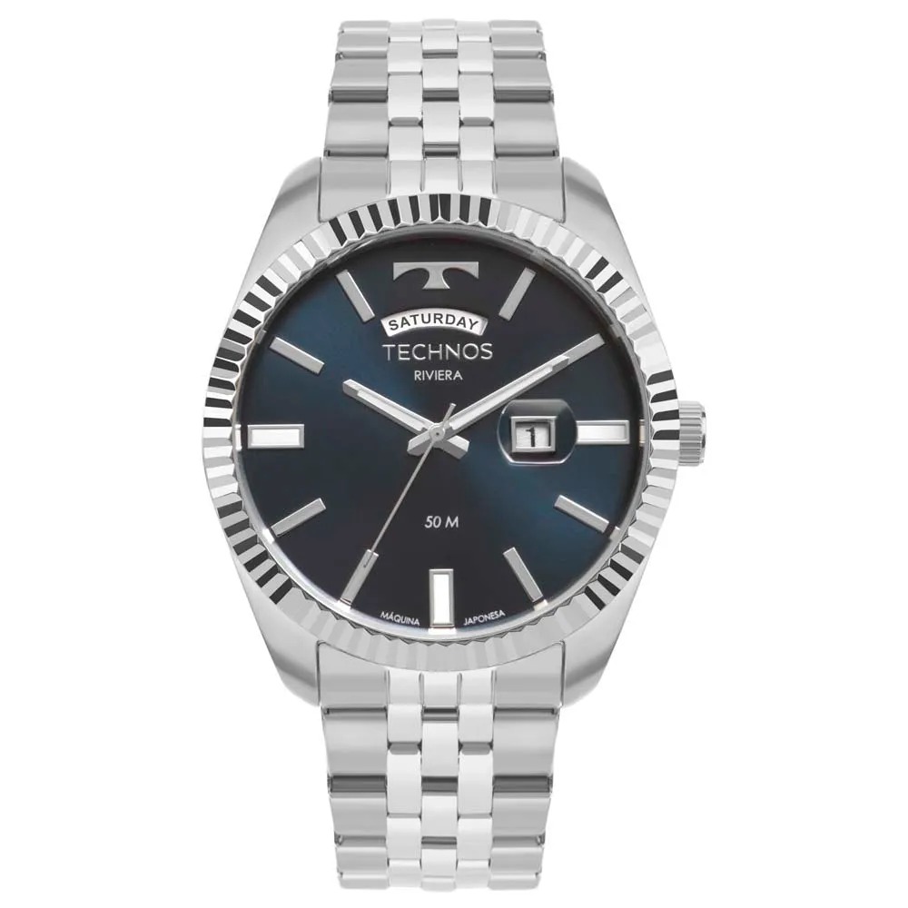 2350AI/1A Relógio Technos Masculino Riviera Prata