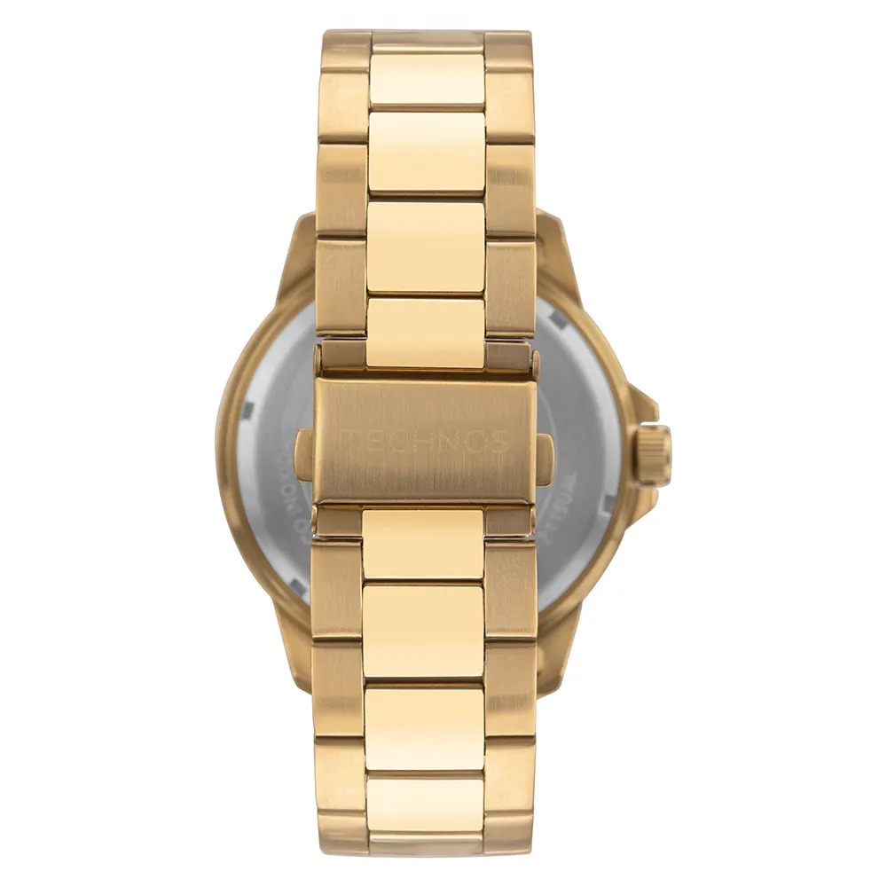 2115UAL/1B Relógio Technos Masculino Racer Premium Dourado
