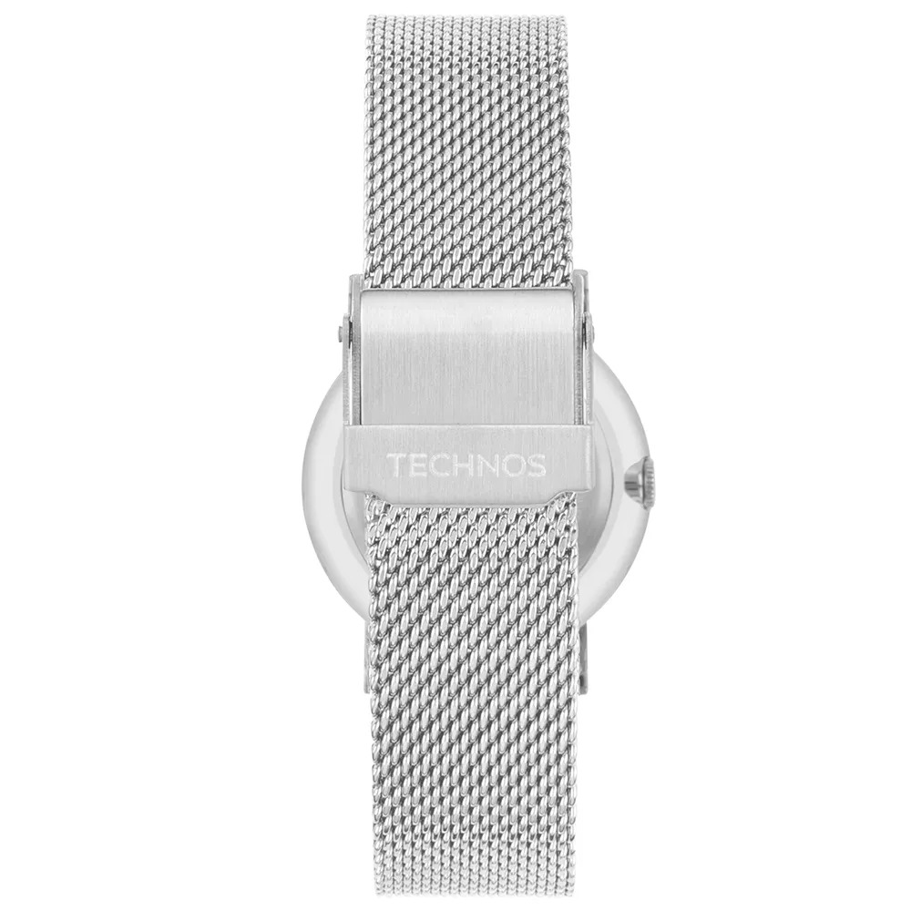 2025LUZ/1K Relógio Technos Feminino Slim Prata