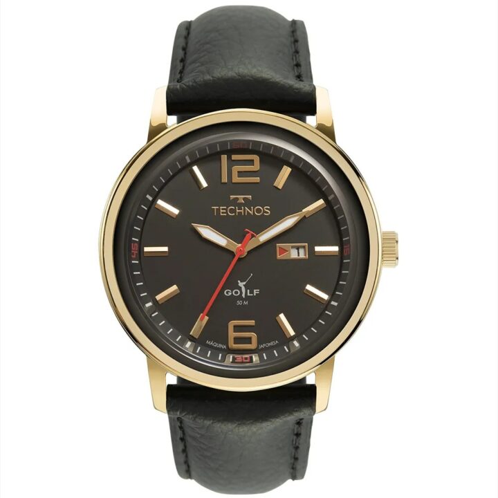 Relógio Technos Masculino Golf Dourado