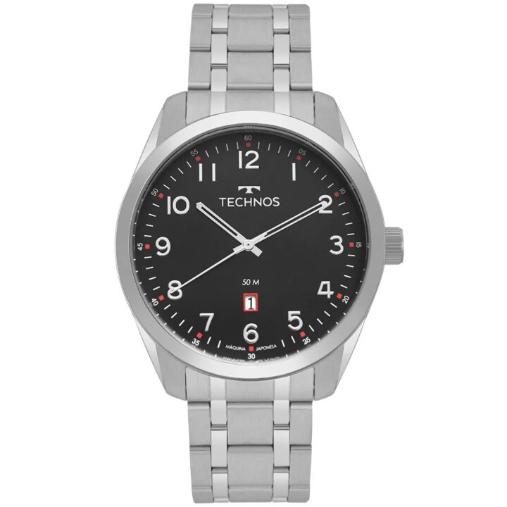 Relógio Technos Masculino Steel Prata