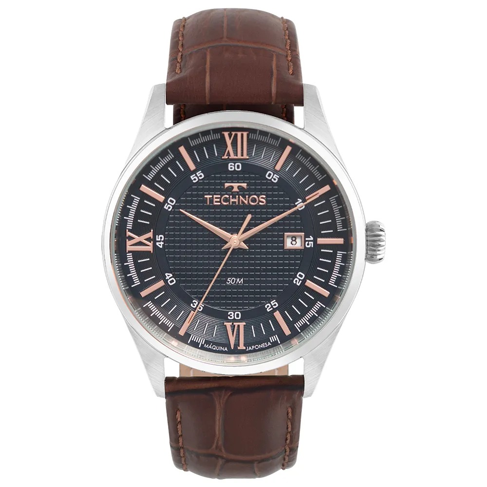 2115TWG/0A Relógio Technos Masculino Executive Prata