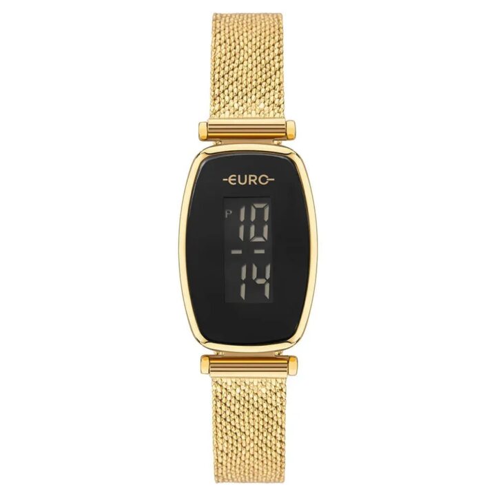 EUJHS43AAB/4D Relógio Euro Feminino Fashion Fit Glam Dourado