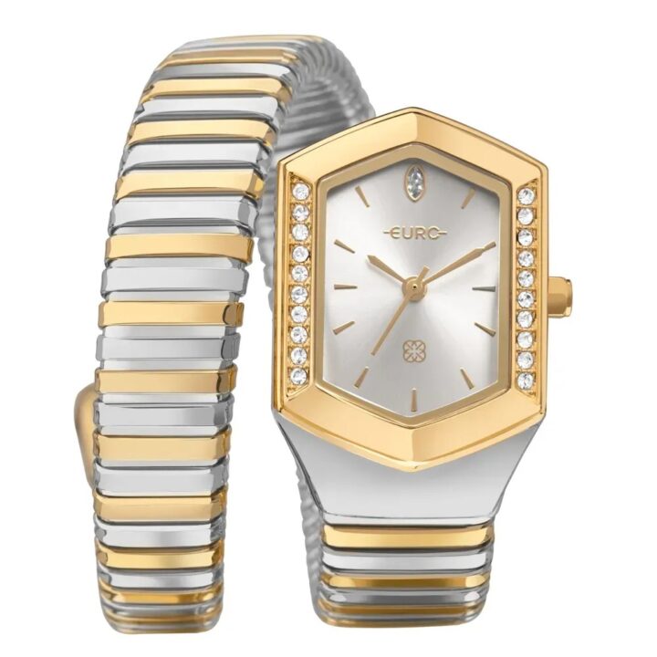 EU2035ZBN/5K Relógio Euro Feminino Serpentes Bicolor